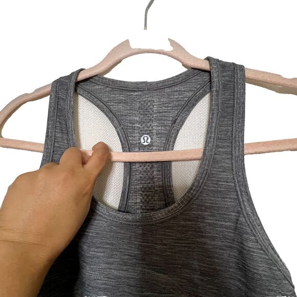 Lululemon Swift Stride Heathered Grey Racerback Tank Top Size 6 - Picture 12 of 14